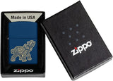 Zippo Lucky Elephant Design Navy Matte 49515