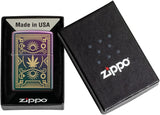 Zippo Leaf Design Laser Engraved Iridescent 49516
