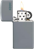 Zippo Slim Flat Grey Zippo Logo 49527ZL