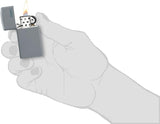 Zippo Slim Flat Grey Zippo Logo 49527ZL