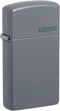 Zippo Slim Flat Grey Zippo Logo 49527ZL