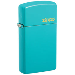 Zippo Logo Slim Flat Turquoise 49529ZL