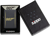 Zippo James Bond 007 Laser Engraved Logo Black Matte 49539