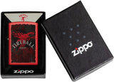 Zippo Fireball Dragon Logo Red Matte 49541