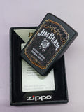 Zippo Jim Beam Black Matte FACTORY ERROR on Whiskey Logo 49544