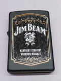 Zippo Jim Beam Black Matte FACTORY ERROR on Whiskey Logo 49544