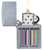 Zippo Human Being Design Street Chrome 49578