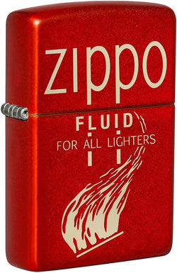 Zippo Fluid Retro Design Metallic Red 49586