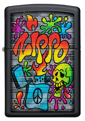 Zippo Street Art Design Black Matte 49605