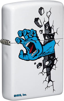 Zippo Santa Cruz Screaming Hand White Matte 49614