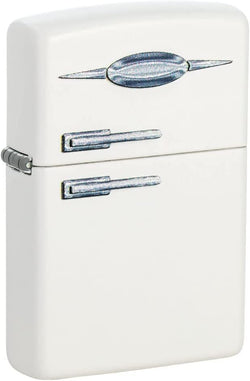 Zippo Retro Fridge Texture Print Design White Matte 49636