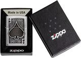 Zippo Ace of Spades Emblem Brushed Chrome 49637