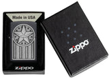 Zippo American Metal Emblem Black Matte 49639