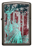 Zippo Statue Of Liberty Design Black Ice 49663