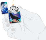 Zippo Howling Wolf and Moon 540 Color Design 49683