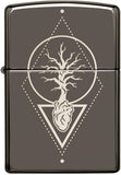 Zippo Heart of Tree Design Black Ice 49687