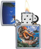 Zippo Rick Rietveld Mermaid Art Street Chrome 49688