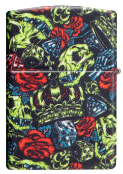 Zippo Skull Crown Glow-in-The-Dark 540 Color Design 49696
