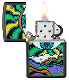 Zippo Black Light Eye Design Black Matte 49699