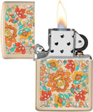 Zippo Vintage Floral Design Flat Sand 49770