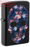 Zippo Flamingo Skull Design Black Matte 49771