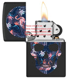 Zippo Flamingo Skull Design Black Matte 49771