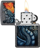 Zippo Fiery Dragon Design Iron Stone 49776