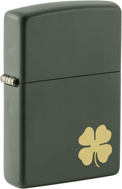 Zippo Four Leaf Clover Green Matte 49796