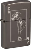 Zippo Windy Card Design Black Ice 49797