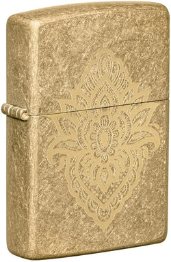 Zippo Henna Tattoo Design Tumbled Brass 49798
