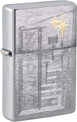 Zippo Retro Zippo Design Vintage Brushed Chrome 49801