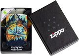 Zippo Compass Mountain Design 540 Color Glow in The Dark 49805