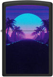 Zippo Sunset Black Light Design Black Matte 49809