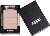 Zippo Heart Design High Polish Rose Gold 49811