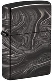 Zippo Marble Pattern 360 Design High Polish Black 49812