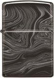 Zippo Marble Pattern 360 Design High Polish Black 49812