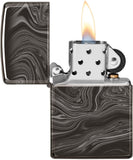 Zippo Marble Pattern 360 Design High Polish Black 49812