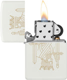 Zippo King Queen Design White Matte 49847