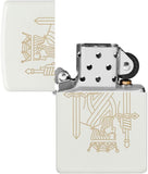 Zippo King Queen Design White Matte 49847