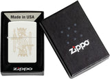 Zippo King Queen Design White Matte 49847