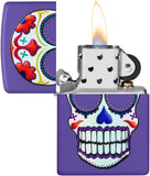 Zippo Suger Skull Design Purple Matte 49859