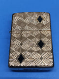 Zippo Geometric Design Deep Carved High Polish Brass Armor 49884