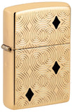 Zippo Geometric Design Deep Carved High Polish Brass Armor 49884