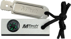 MTECH USA Fire Starter Kit with Striker Compass and Mirror MT-300