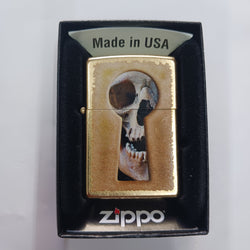 Zippo Keyhole Skull Gold Dust 28540