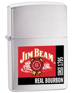 Zippo Jim Beam Real Bourbon Brushed Chrome 20635