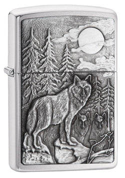 Zippo Timberwolves Emblem Brushed Chrome 20855