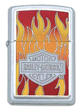 Zippo Harley Davidson Flames Emblem Brushed Chrome 20868