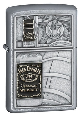 Zippo Jack Daniel's Bottle Emblem Satin Chrome 21016
