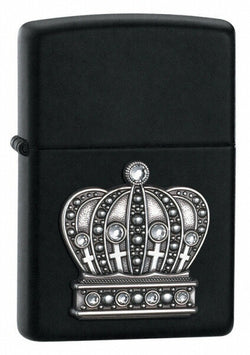 Zippo The King of Bling Emblem Black Matte 21202